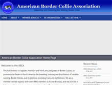 Tablet Screenshot of americanbordercollie.org